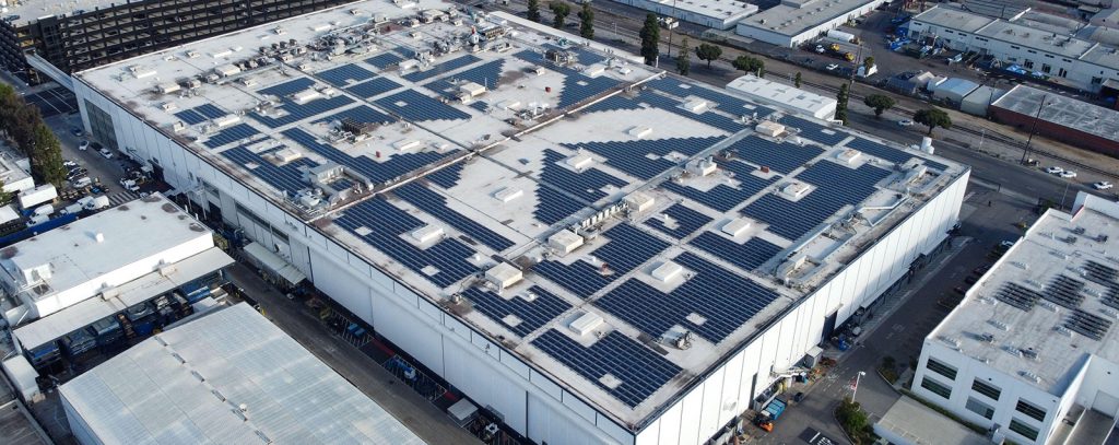 SpaceX Solar Array Aerial View