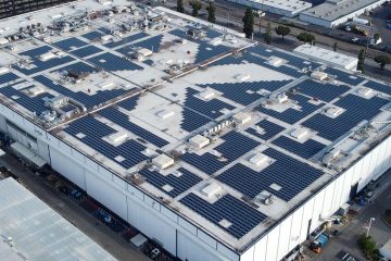 SpaceX Solar Array Aerial View