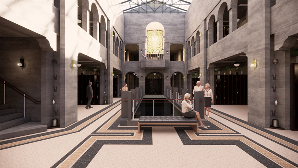 Cypress Lawn Columbarium Rendering by Interactive Resources, Inc.